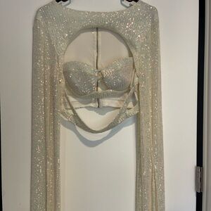 That Glimmer Glow Sequin Skirt Set - Large